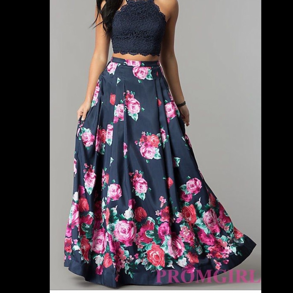 Maxi evening gown skirt